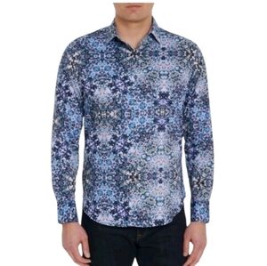 Robert Graham Men's Dress Shirt Refraction Kaleidoscope Size 2XL
